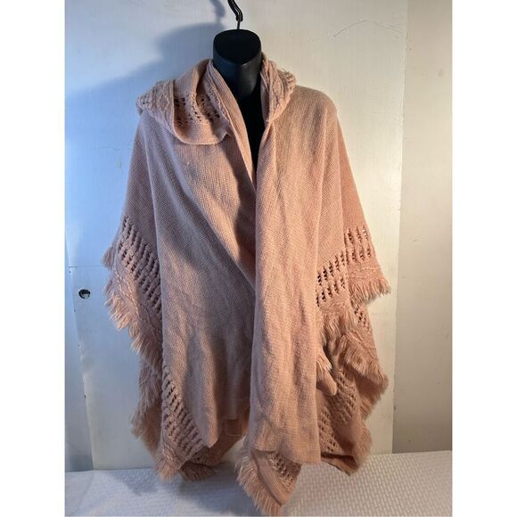 Jessica Simpson cape sweater hooded rose one size - Picture 1 of 6